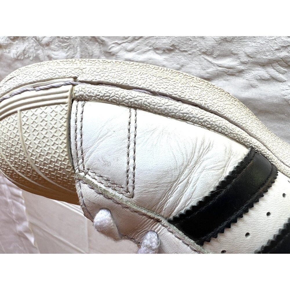 Adidas Superstar Sneakers Women’s Size 5.5 White Black Shoes - Picture 14 of 16